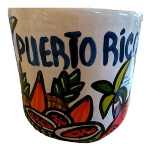 Puerto Rico Hand Crafted Ceramic Mug Made in Columbia EUC